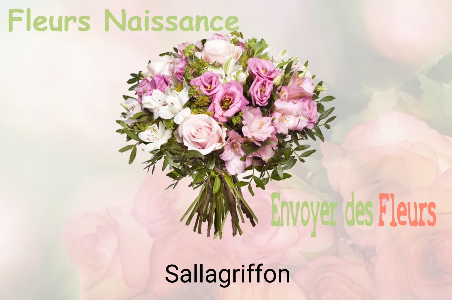 Bouquet de fleurs de naissance livré à Sallagriffon